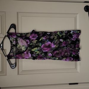 Almost famous floral lace tank top